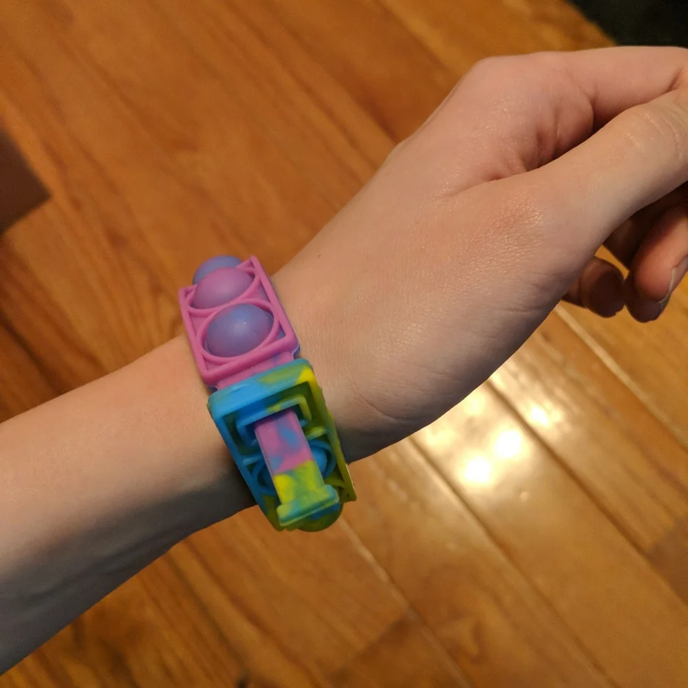 NEW $2 with bundle!! Mystery push pop fidget sensory pop it bracelet silicone